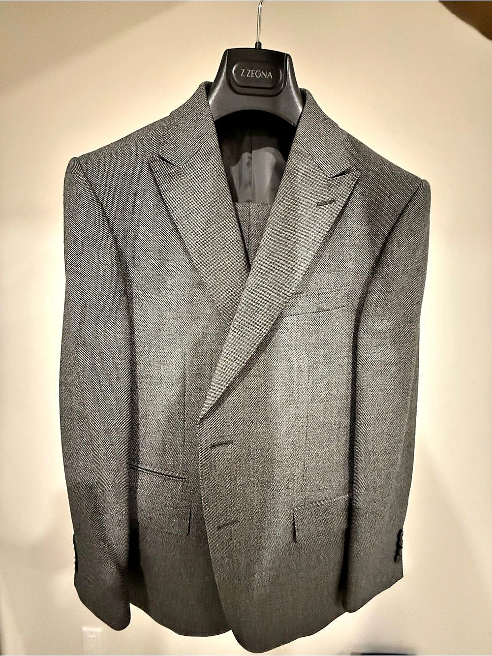 Z Zegna Tungsten Men's Wool Suit Gray Size 38S